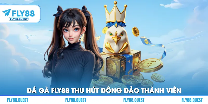 Đá gà FLY88 thu hút đông đảo thành viên tham gia