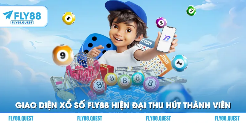 Giao diện xổ số FLY88 hiện đại thu hút thành viên tham gia