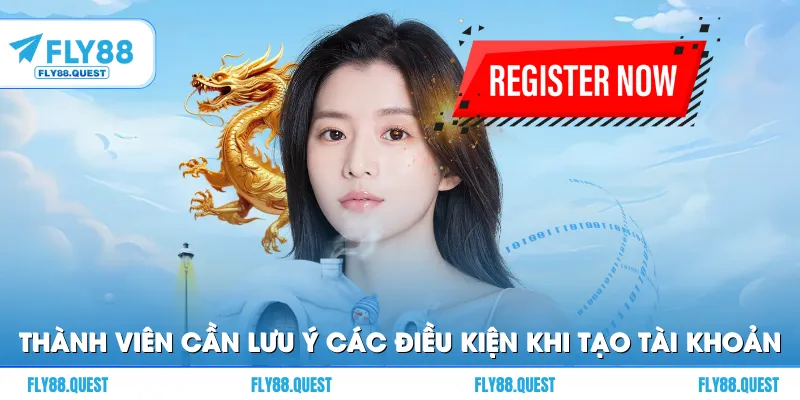 Thành viên cần lưu ý các điều kiện khi tạo tài khoản